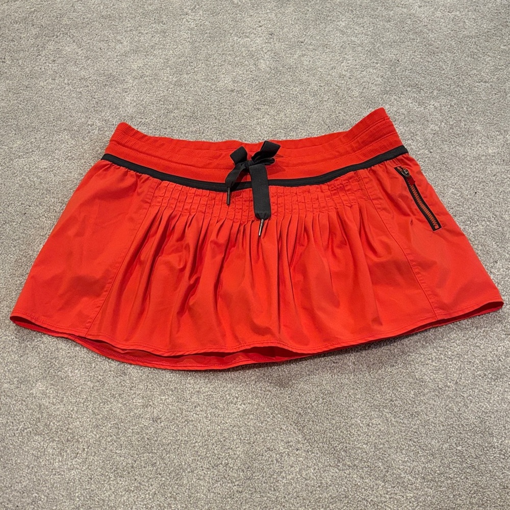 Lululemon Athletica Orange Skort with Black Accents